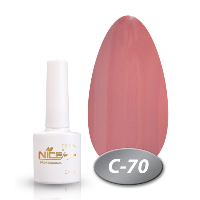 Гель-лак Nice for You COOL C-070 темно-рожевий 8,5 мл