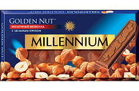 Шоколад Миллениум Голден Нат Millennium Golden Nut молочный с цельным лесным орехом 100г