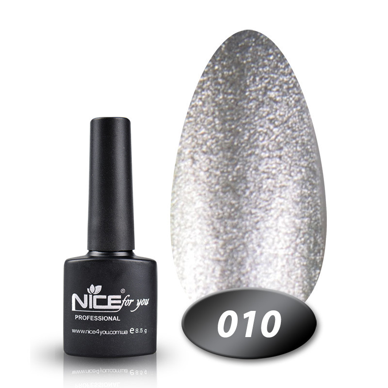 Гель-лак Основна палітра № 010 Nice for you Срібло 8.5 г