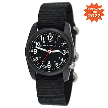 Чоловічий годинник Bertucci DX3 Field 11015 DX3® FIELD™ - BLACK DIAL, BLACK NYLON BAND