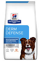 Лечебный корм для собак Хиллс Hills PD Derm Defense с курицей корм для поддержания функции кожи 1.5 кг