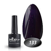 Гель лак Nice for you 133 темно-фиолетовый с шиммером 8,5 мл