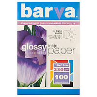 Фотобумага для принтера Barva, глянцевая, А6 (10x15), 230 г/м, 100 л, серия 'Original' (IP-C230-126)