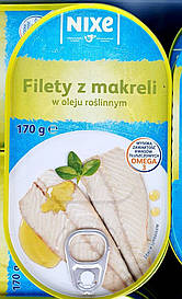 Філе макрелі в олії NIXE 170 г.