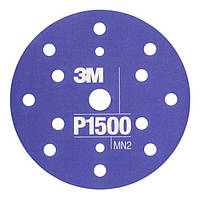 Гибкий абразивный диск Hookit, D150 мм/15отв., Р1500 - 3М (США)