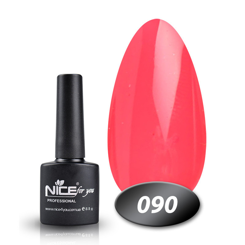 Гель-лак Основна палітра № 090 Nice for you Світло-червоний корал 8.5 г
