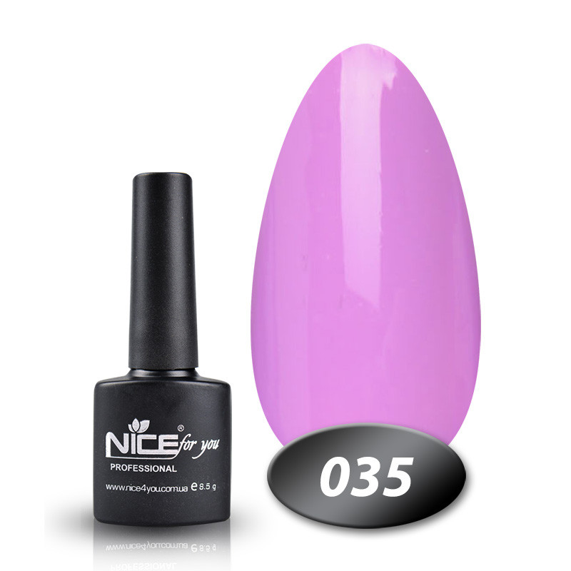 Гель-лак Основна палітра № 035 Nice for you Рожевий-бузок 8.5 г