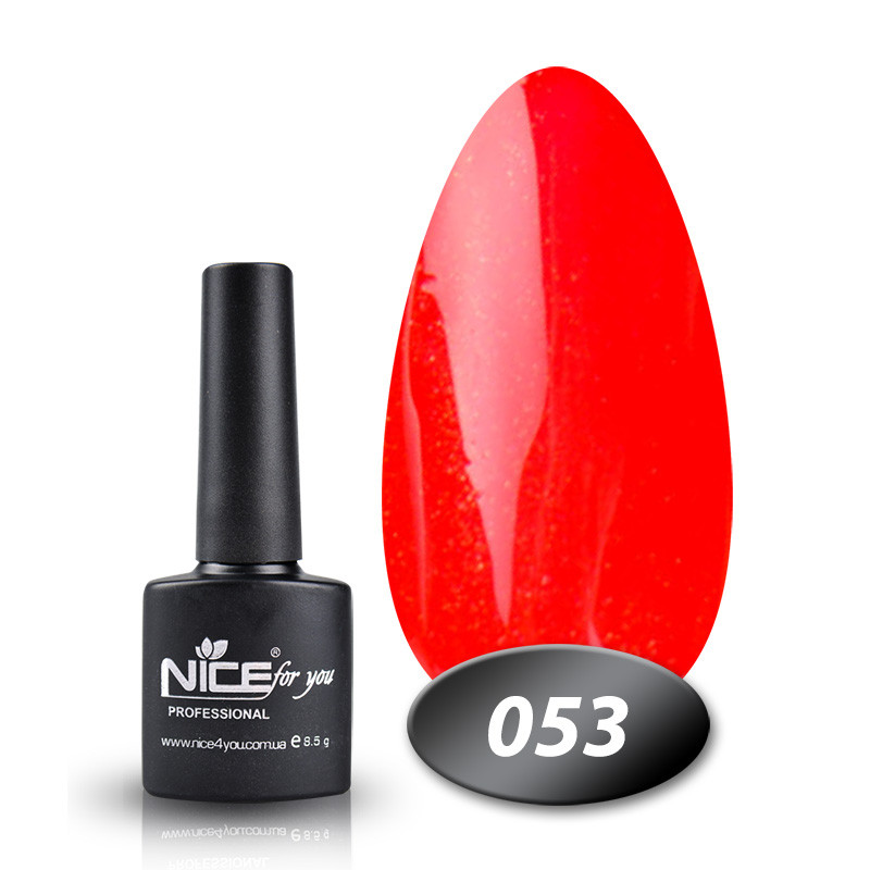 Гель-лак Основна палітра № 053 Nice for you Червоно-малиновий 8.5 г