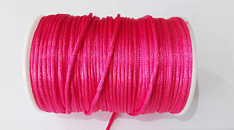 Шнур атласний корсетний 2,5 мм ярко-рожевий