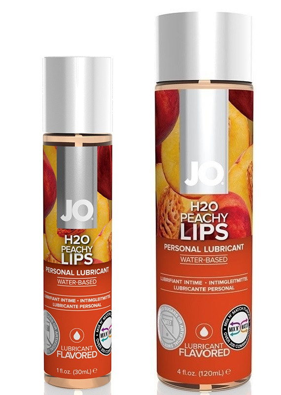 Їстівний лубрикант для орального сексу JO H2O Peachy Lips (персик) 30мл, фото 1