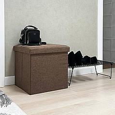 Пуф для хранения велюровый BROWN