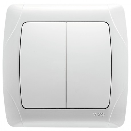 Вимикач 2кл. CARMEN (білий) (арт. 90561002), фото 1