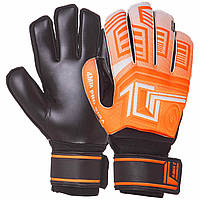 Перчатки вратарские с защитой пальцев Goalkepeer Gloves PRO GIGA FB-927 (размер 8, черный-оранжевый)