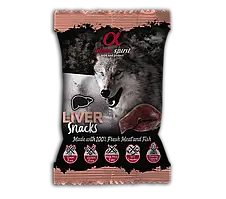 Alpha Spirit Dog Snacks Liver Лакомства для собак Снек зі свинною печива (кубіки) 50 г