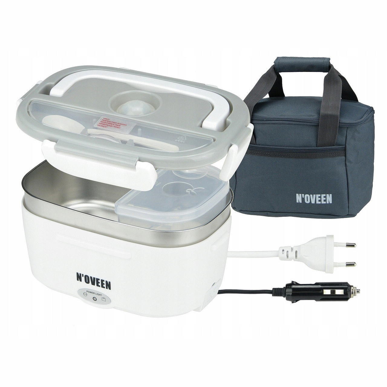 Ланчбокс із підігрівом від 230 В і 12 В з термосумкою Noveen LB410/420, фото 1