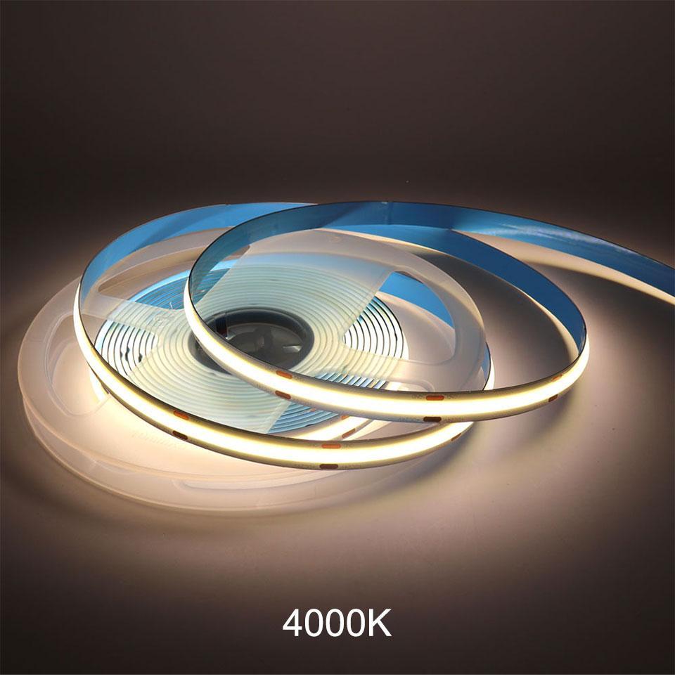 Матрична світлодіодна стрічка 4000K COB 12V 12W 1100Lm IP20 8мм, фото 1