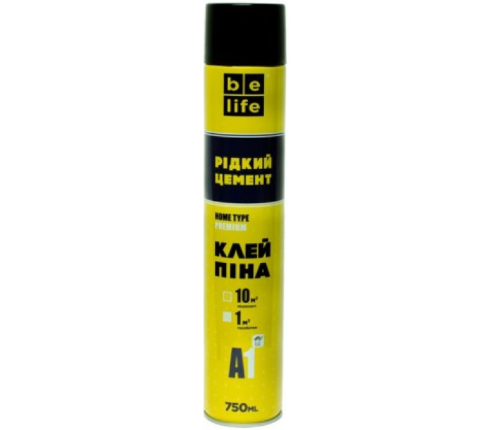 Побутова клей-піна BeLife FС750 (ЖИДКИЙ ЦЕМЕНТ) Stndart Premium (A1)