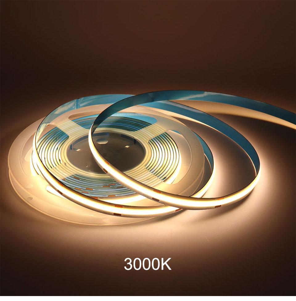 Матрична світлодіодна стрічка 3000K COB 12V 12W 1100Lm IP20 8мм, фото 1