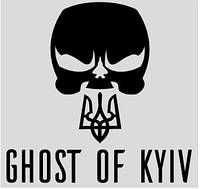 Вінілова наклейка  - Ghost of Kyiv розмір 30 см