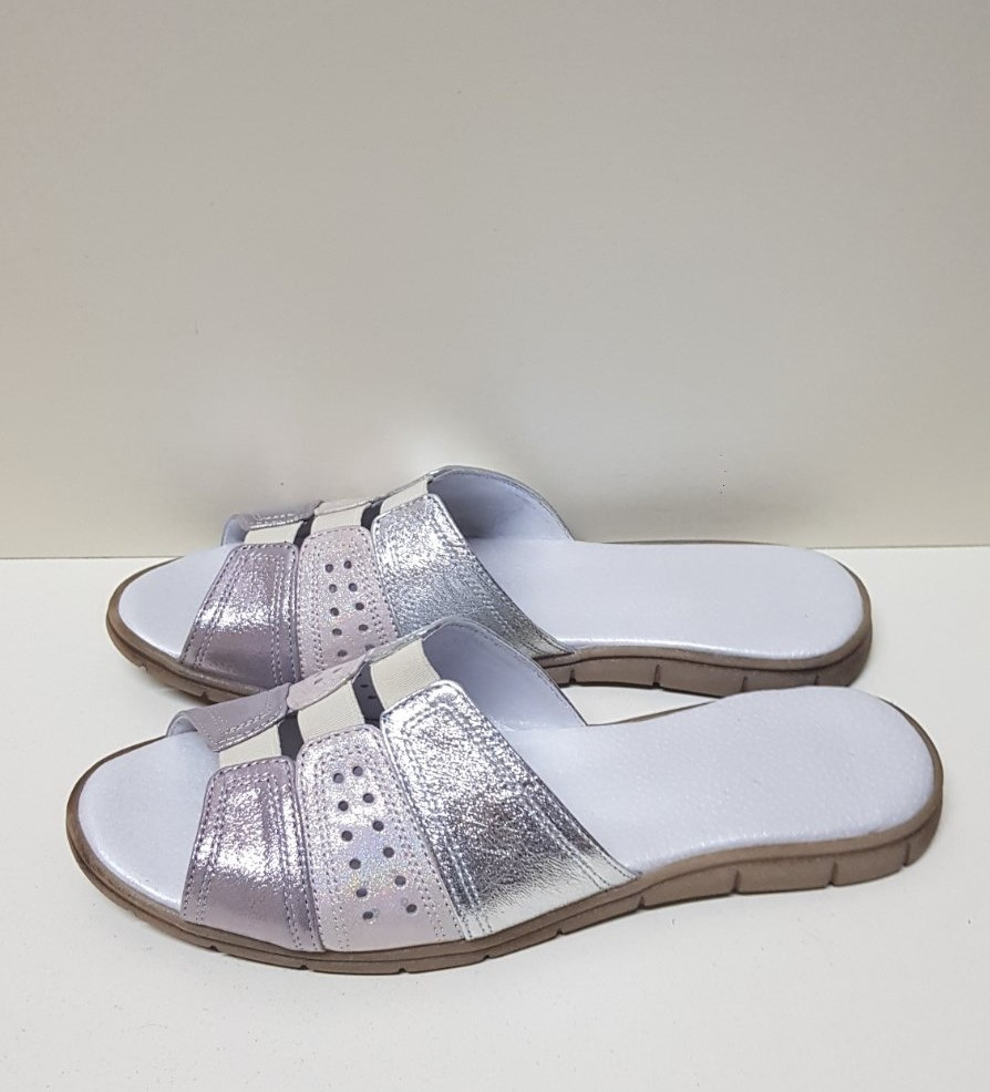 STTOPA Розміри 40-45. Шльопанці великих розмірів на широку ногу шкіряні. 122-4045 Рожеві, фото 1