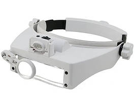 Збільшувальні окуляри, бінокулярна лупа з підсвіткою MG 81007-RD