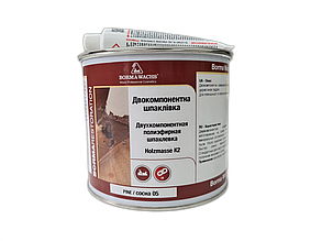 Поліефірна шпаклівка "Holzmasse K2" від Borma Wachs, колір - сосна, №  05, 2-х компонентна - 0,75 л