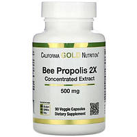 California Gold Nutrition Bee Propolis 2X Concentrated Extract 500 mg (90 капсул.)