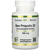 Пчелиный прополис California Gold Nutrition Bee Propolis 2X Concentrated Extract 500 mg (90 капсул.)