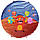 Куля фольгована кругла "Інопланетяни Happy Birthday". Розмір: 18"(45 см)., фото 2