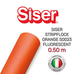 Siser Stripflock Fluorescent Orange S0023 (Плівка флок для термопереносу флуоресцентна жовтогаряча)