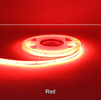 Матрична світлодіодна стрічка червона COB 12V 12W 1100Lm IP20 8мм