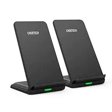 CHOETECH MIX00093 Підставка для швидкого бездротового заряджання 10 Вт Qi-Certified T524S, 2 шт. в упаковці