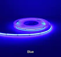 Світлодіодна стрічка синя (BLUE) COB 12V 12W 1100Lm IP20 8мм