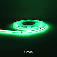 Матричная светодиодная лента зелёная (GREEN) COB 12V 12W 1100Lm IP20 8мм