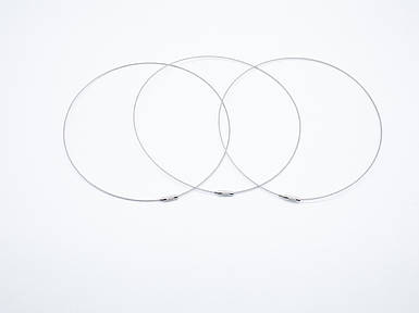 Срібний Шнурок на шию "Тросик" із застібкою Ремінець з карабіном Міцний Фурнітура срібло 1 шт.