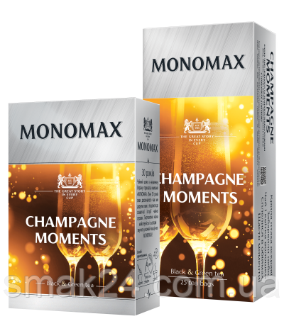 Чай "Бризки шампанського" Champagne Momemt пакетований Monomax (25 пакетиків х 1,5 г)37,5 г