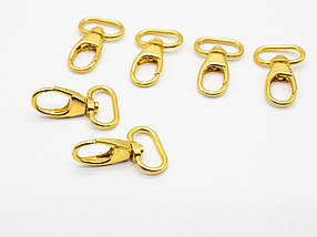 Карабін для ключів. Якість. Колір "золото". 40х15мм. Під стрічку 20мм, фото 5