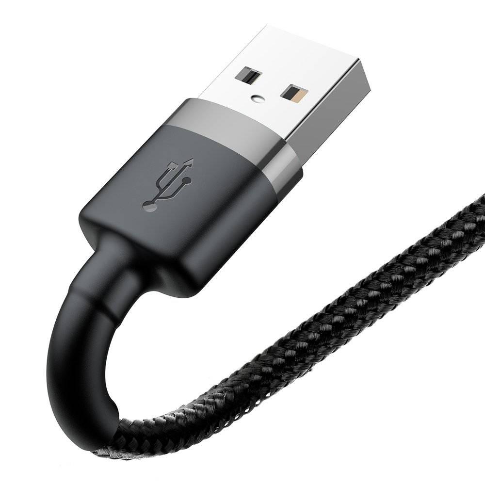 Кабели USB to Apple Lightning | для iPhone Baseus Cafule USB-A 2.0A 3m Black-Gray - Черный Кабель Original Папа-папа