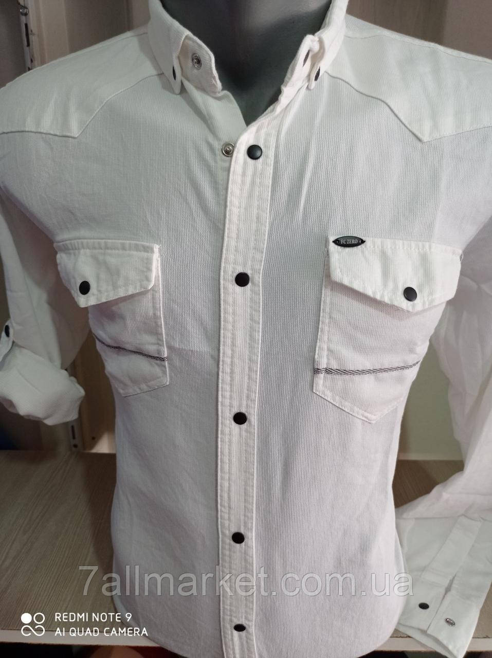 Сорочка чоловіча стильна, молодіжна розміри S-2XL"BOMBER" недорого від прямого постачальника