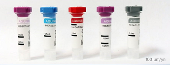 Пробірки, для забору крові Aquisel K3 EDTA зі стійким дном 0,25-0,5 мл 11х40 мм, 100 шт.