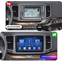 Штатна магнітола 9" Lesko для Volkswagen Sharan II Рестайлінг 2015-н.в. 2/32Gb CarPlay 4G Wi-Fi GPS Prime, фото 3