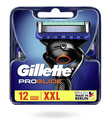 Змінні картриджі для гоління (Леза) Gillette Fusion ProGlide 12 шт, фото 2