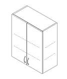 Навісна шафа закрита (двохдверна) ЛЮКС ширина 800 МАКСІ-МЕбель Дуб сонома/Білий гладкий (72010), фото 3