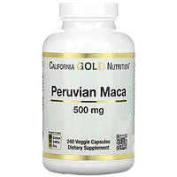 Адаптоген California Gold Nutrition Peruvian MACA 500 mg (240 капсул.)