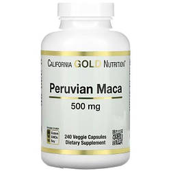Адаптоген California Gold Nutrition Peruvian MACA 500 mg (240 капсул.)