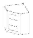 Кутова шафа навісна (вітрина) (скло 4 мм) МАКСІ-МЕбель Дуб сонома/Білий гладкий (72042), фото 4