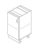 Тумба однодверна без ящиків (без стільниці) ЛЮКС ширина 300 МАКСІ-МЕбель Дуб сонома/Білий гладкий (72082), фото 2