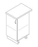 Тумба однодверна без ящиків зі стільницею 1-ї категорії (складська програма) ЛЮКС ширина 600 МАКСІ-МЕбель, фото 2