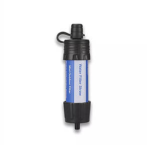 Фільтр портативний для води туристичний похідний Water Filter Straw на 3000 л Синій
