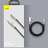 Кабель Baseus Cafule Metal Series USB-A to Lightning 2.4A 1m Black (CALJK-A01), фото 9